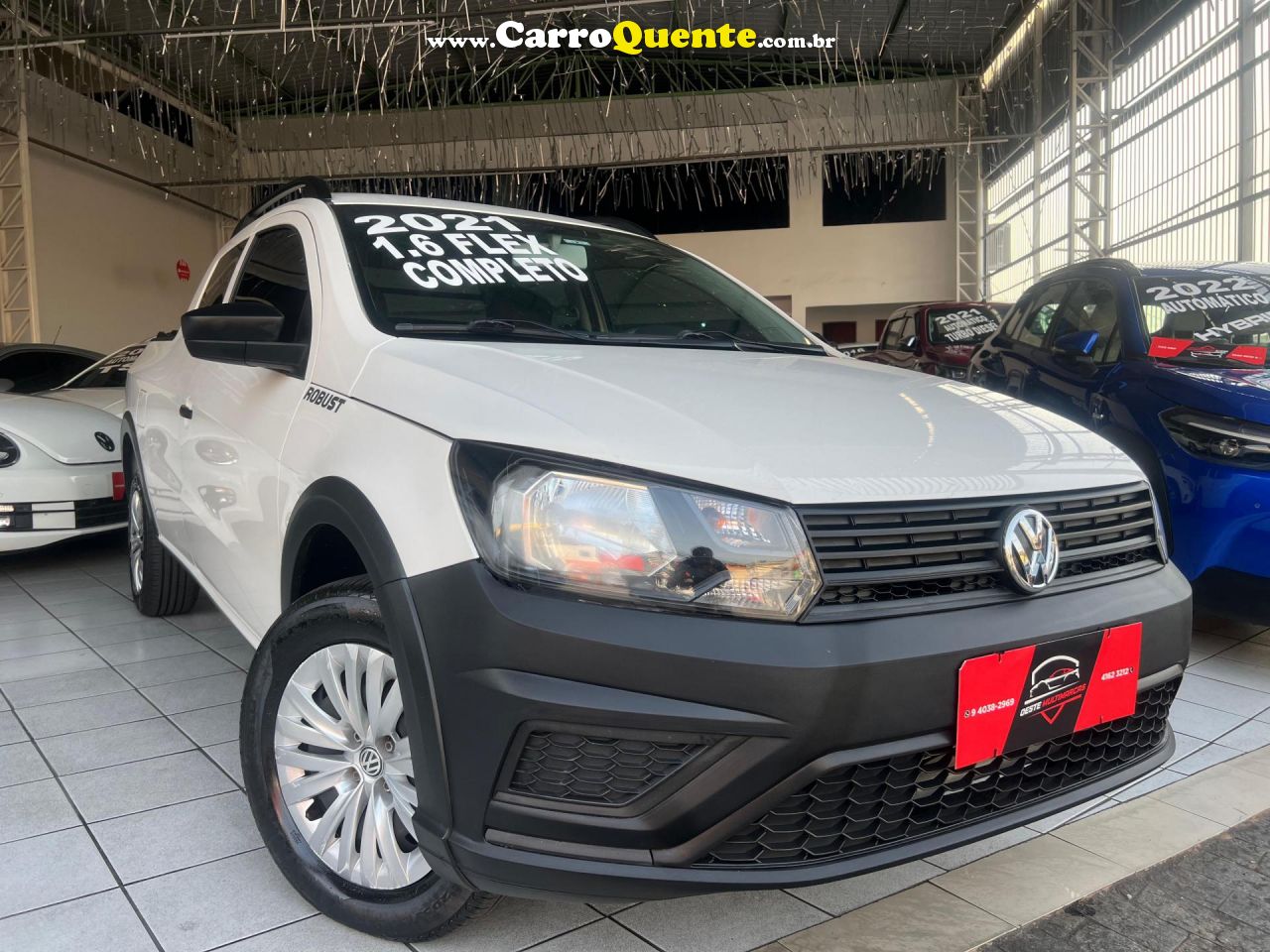 VOLKSWAGEN   SAVEIRO ROBUST 1.6 TOTAL FLEX 8V CD   PRATA 2021 1.6 FLEX - Loja