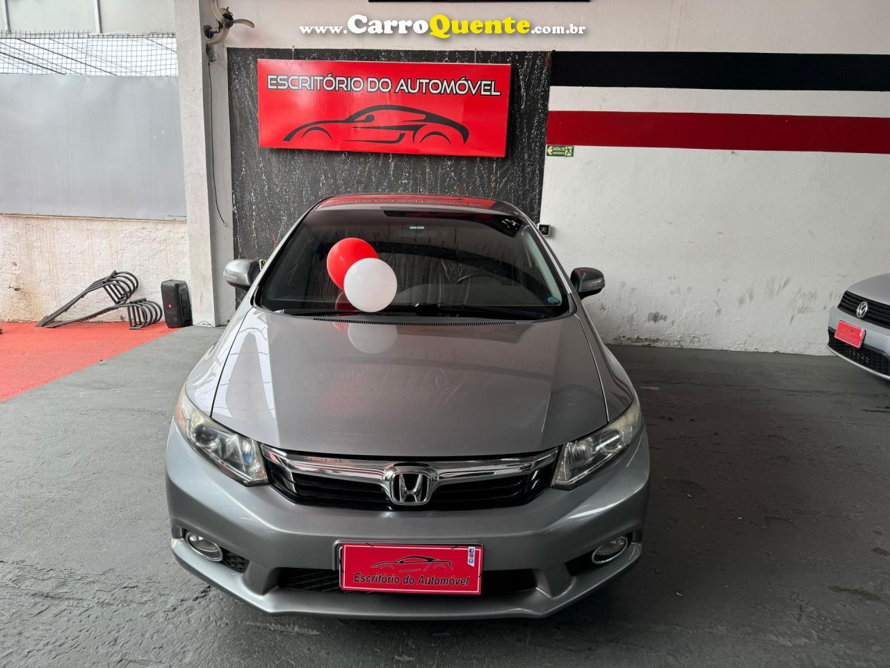 HONDA   CIVIC SEDAN LXR 2.0 FLEXONE 16V AUT. 4P   CINZA 2014 2.0 GASOLINA - Loja