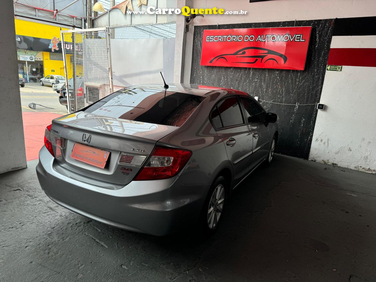 HONDA   CIVIC SEDAN LXR 2.0 FLEXONE 16V AUT. 4P   CINZA 2014 2.0 GASOLINA - Loja