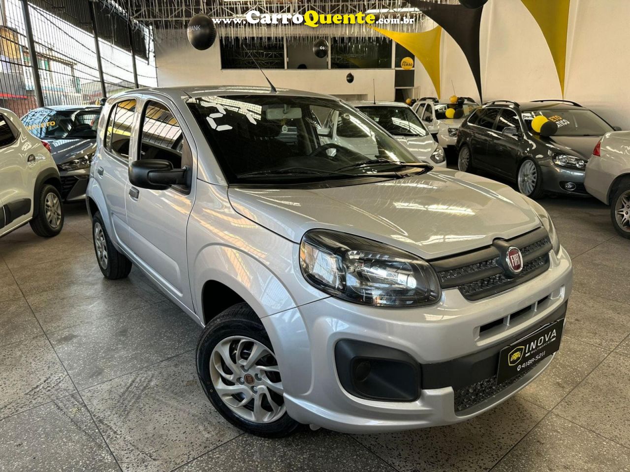 FIAT   UNO ATTRACTIVE 1.0 FIRE FLEX 8V 5P   PRATA 2021 1.0 FLEX - Loja