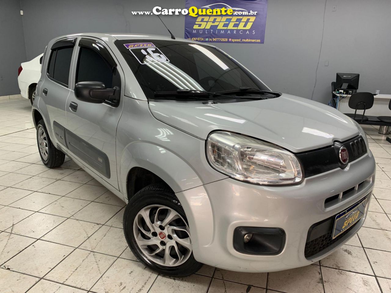 FIAT   UNO ATTRACTIVE 1.0 FIRE FLEX 8V 5P   PRATA 2016 1.0 FLEX - Loja