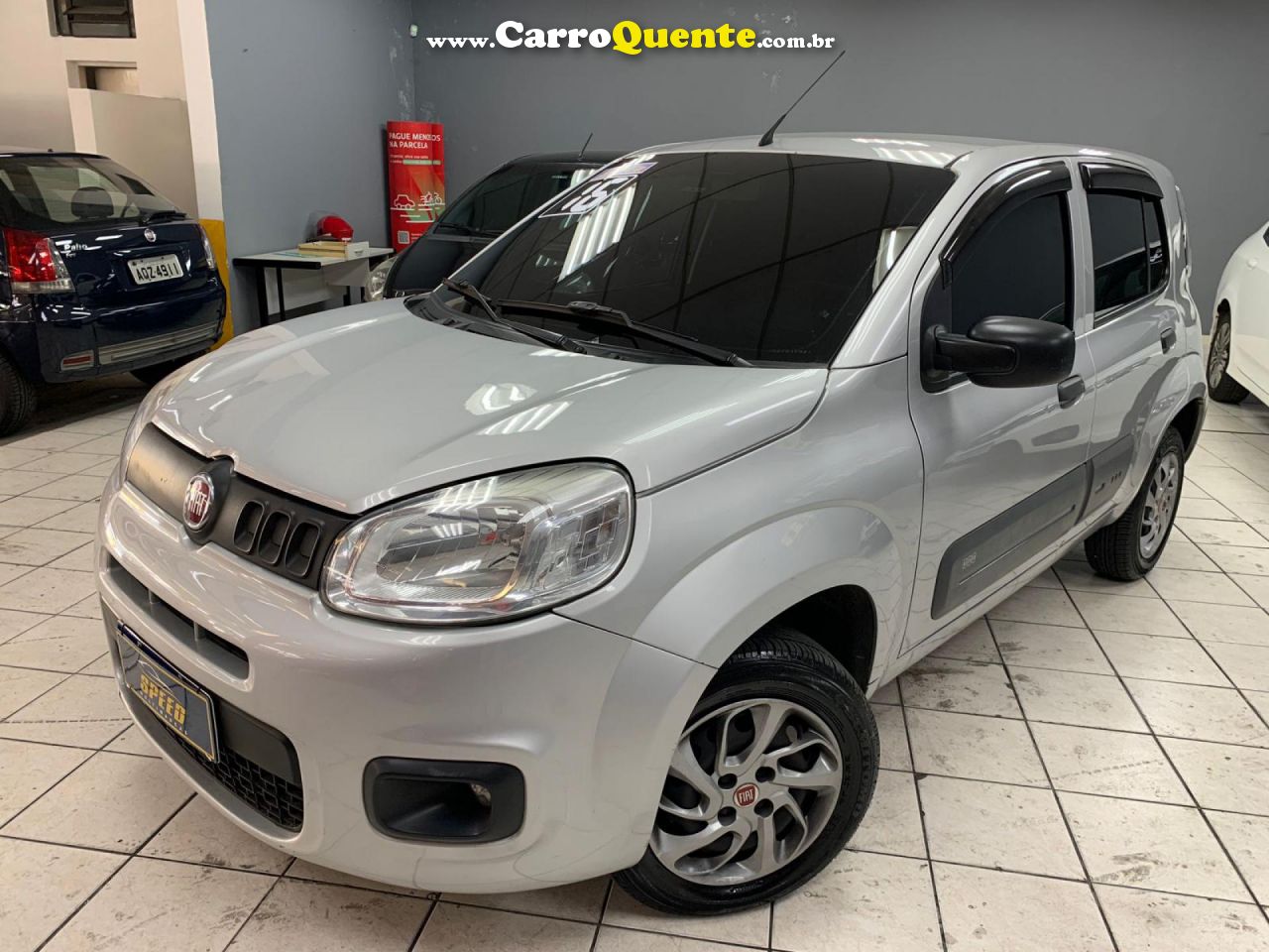 FIAT   UNO ATTRACTIVE 1.0 FIRE FLEX 8V 5P   PRATA 2016 1.0 FLEX - Loja