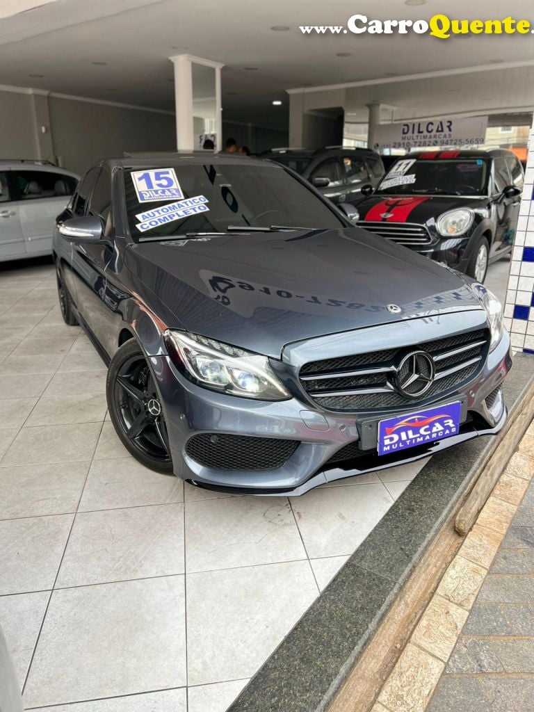 MERCEDES-BENZ   C-250 SPORT 2.0 16V 211CV AUT.   CINZA 2015 2.0 GASOLINA - Loja