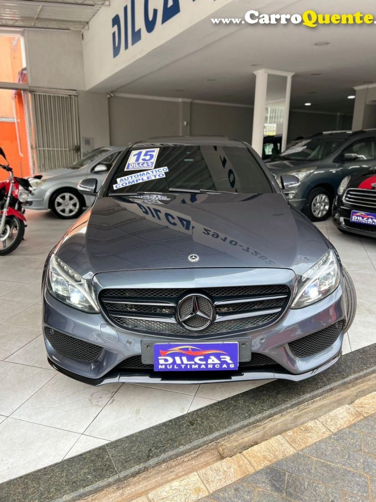 MERCEDES-BENZ   C-250 SPORT 2.0 16V 211CV AUT.   CINZA 2015 2.0 GASOLINA - Loja