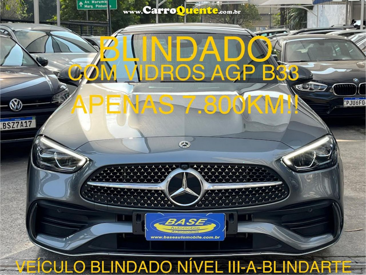 MERCEDES-BENZ   C-200 AMG LINE EQ BOOST 1.5 TB AUT.   CINZA 2022 1.5 T GASOLINA E ELÉTRICO - Loja