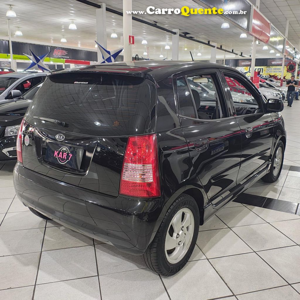 KIA   PICANTO EX 1.11.0 1.0 FLEX MEC.   PRETO 2008 1.0 FLEX - Loja