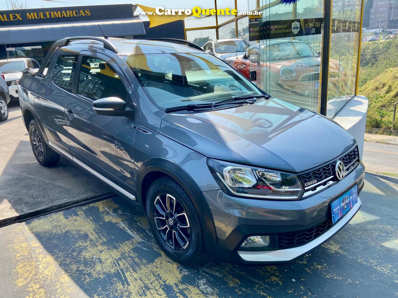 VOLKSWAGEN   SAVEIRO CROSS 1.6 T.FLEX 16V CD   CINZA 2018 1.6 GASOLINA - Loja