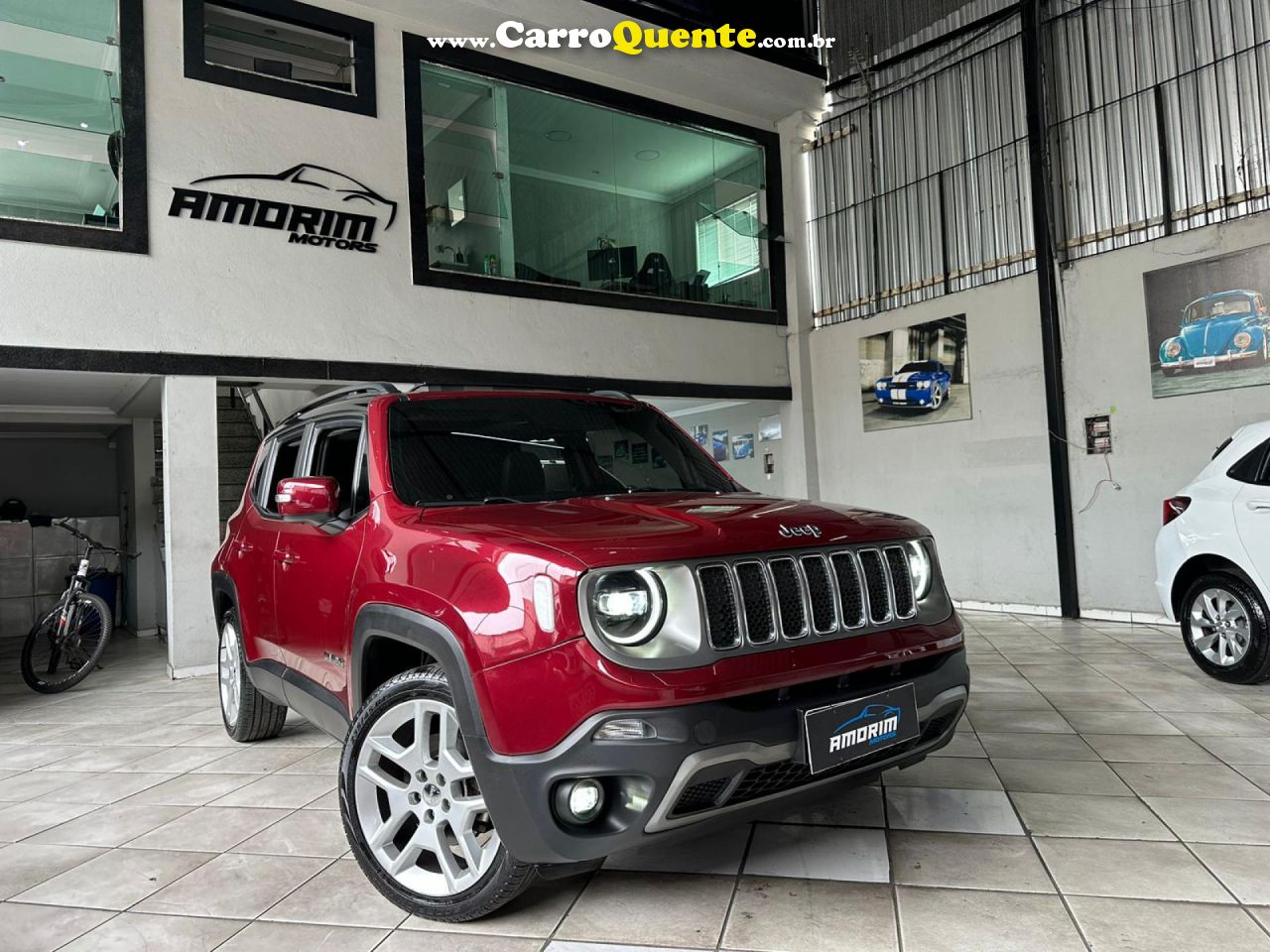 JEEP   RENEGADE LIMITED 1.8 4X2 FLEX 16V AUT.   VERMELHO 2021 1.8 FLEX - Loja