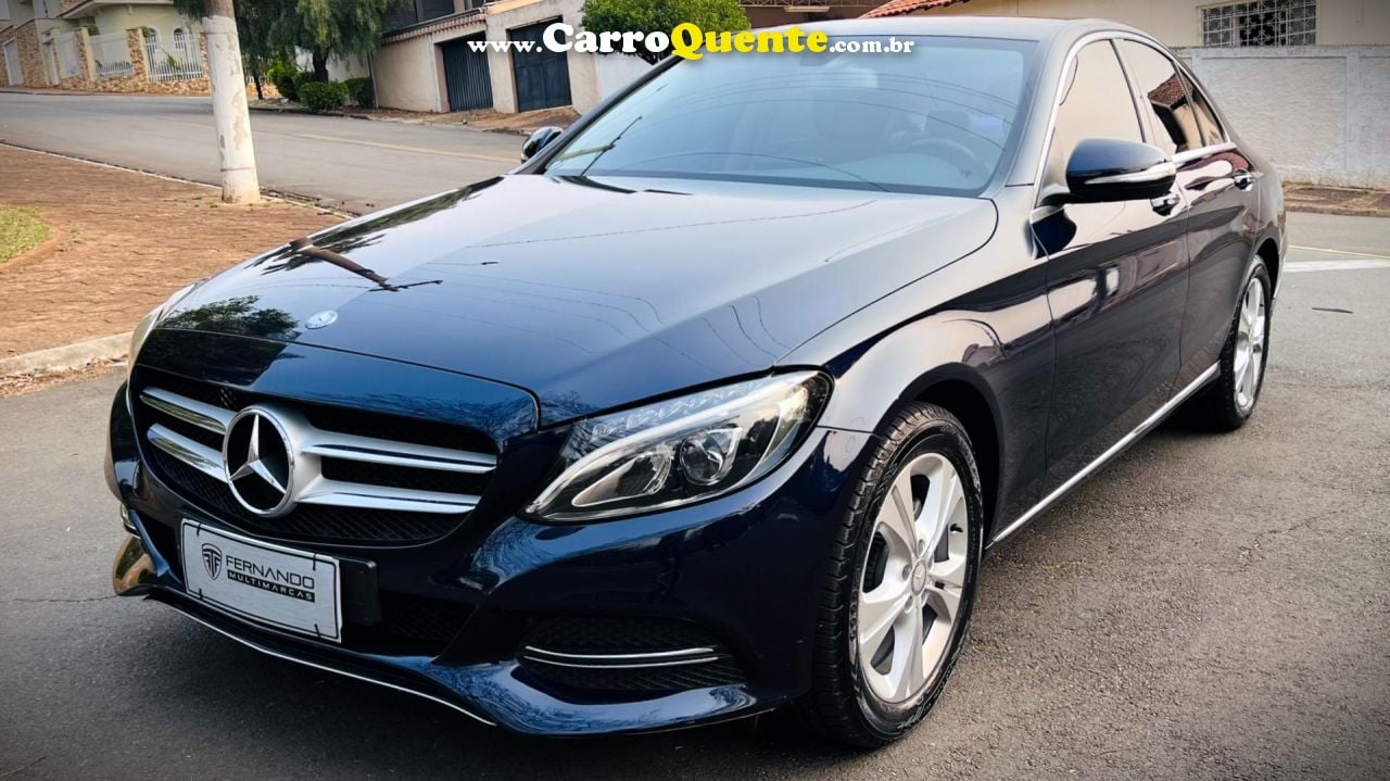 MERCEDES-BENZ   C-180 CGI EXC. 1.61.6 FLEX TB 16V  AUT.   AZUL 2015 1.6 GASOLINA - Loja