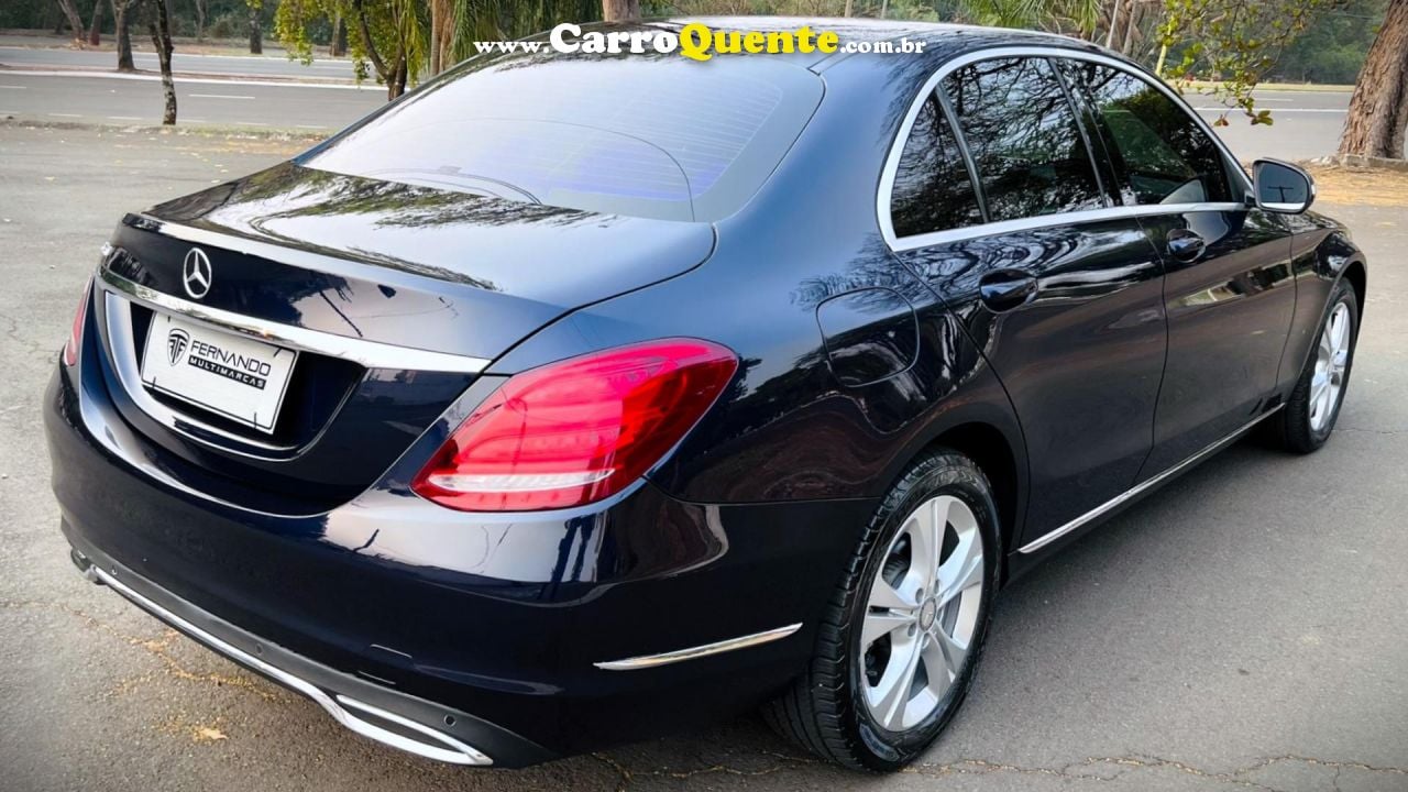 MERCEDES-BENZ   C-180 CGI EXC. 1.61.6 FLEX TB 16V  AUT.   AZUL 2015 1.6 GASOLINA - Loja