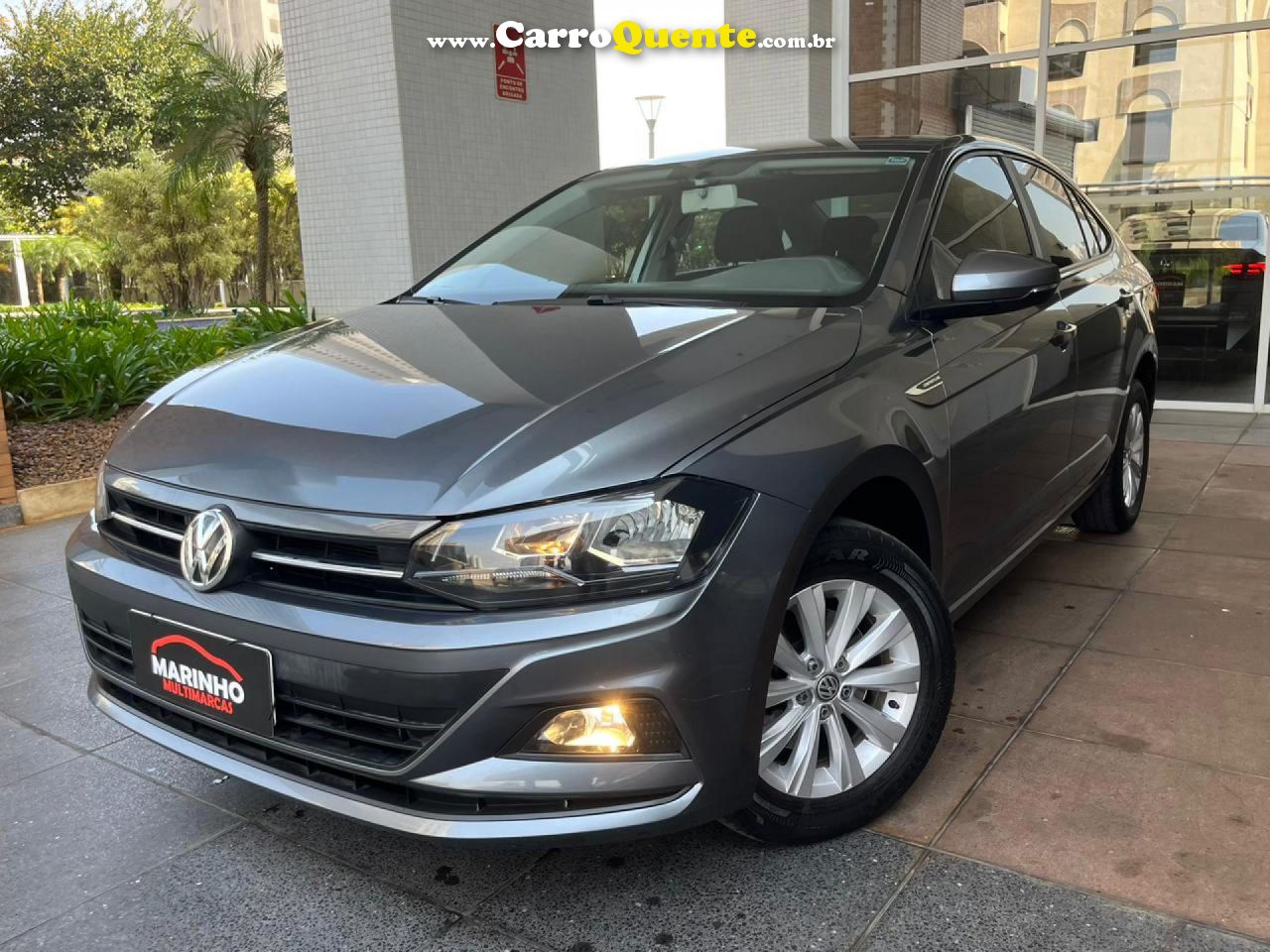 VOLKSWAGEN   VIRTUS COMFORTLINE 200 TSI 1.0 FLEX UNICO DONO MULTIMIDIA RODAS NOVO!   CINZA 2022 1.0 FLEX - Loja