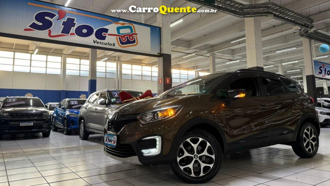 RENAULT   CAPTUR INTENSE 1.6 16V FLEX 5P AUT.   MARROM 2019 1.6 FLEX - Loja