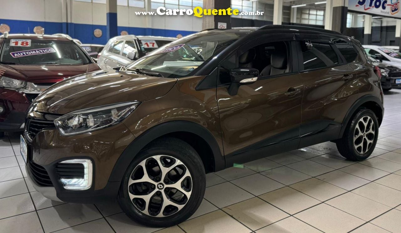 RENAULT   CAPTUR INTENSE 1.6 16V FLEX 5P AUT.   MARROM 2019 1.6 FLEX - Loja