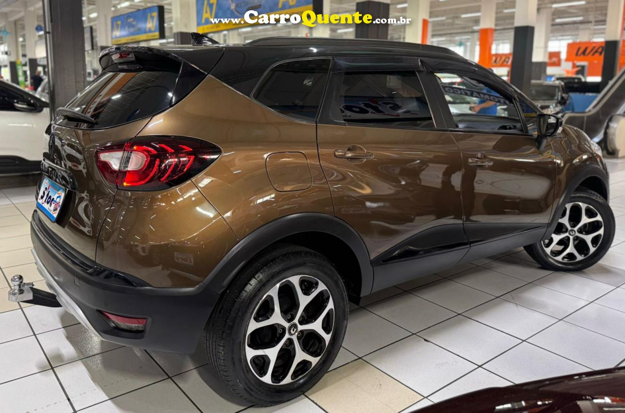 RENAULT   CAPTUR INTENSE 1.6 16V FLEX 5P AUT.   MARROM 2019 1.6 FLEX - Loja