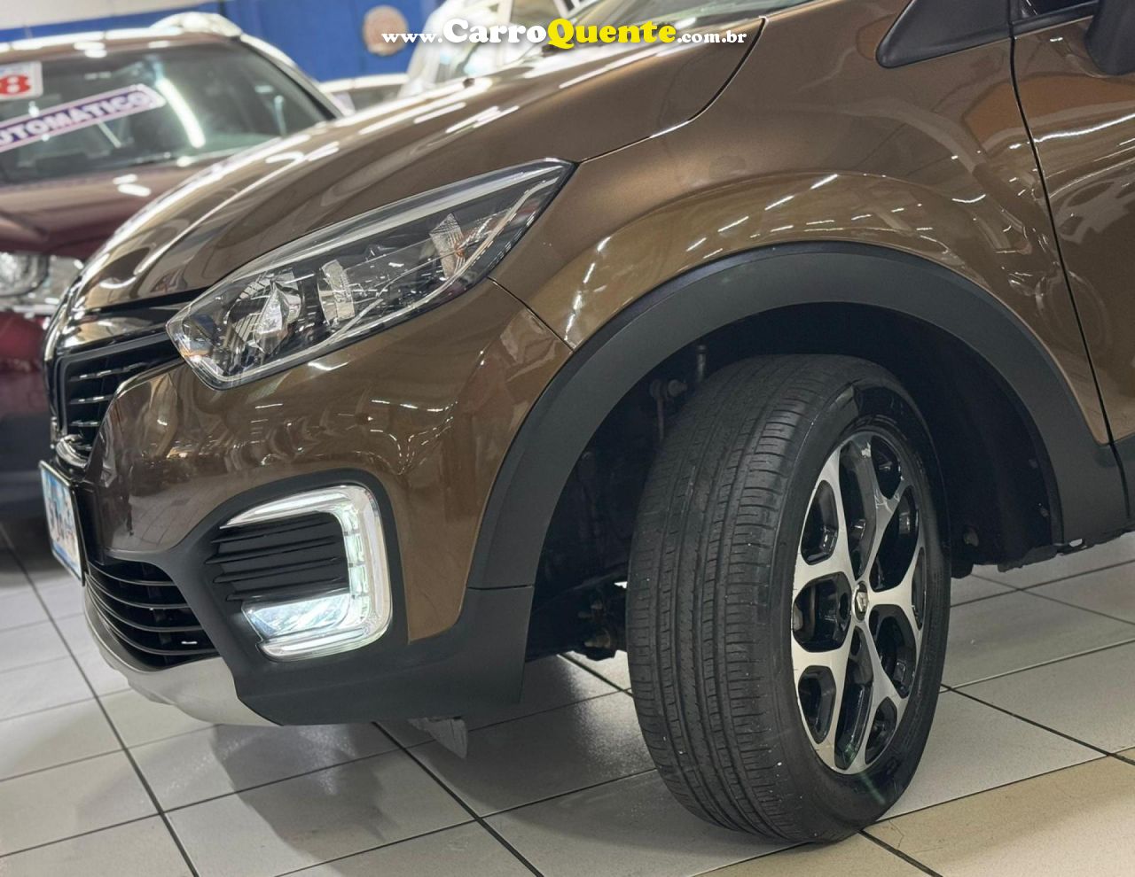 RENAULT   CAPTUR INTENSE 1.6 16V FLEX 5P AUT.   MARROM 2019 1.6 FLEX - Loja