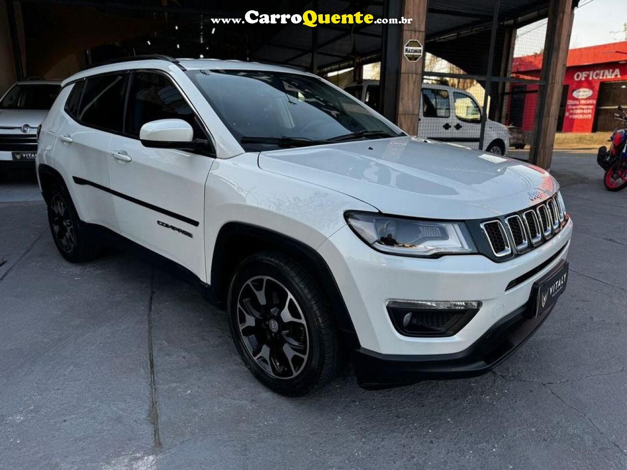 JEEP   COMPASS LONGITUDE 2.0 4X2 FLEX 16V AUT.   BRANCO 2020 2.0 FLEX - Loja
