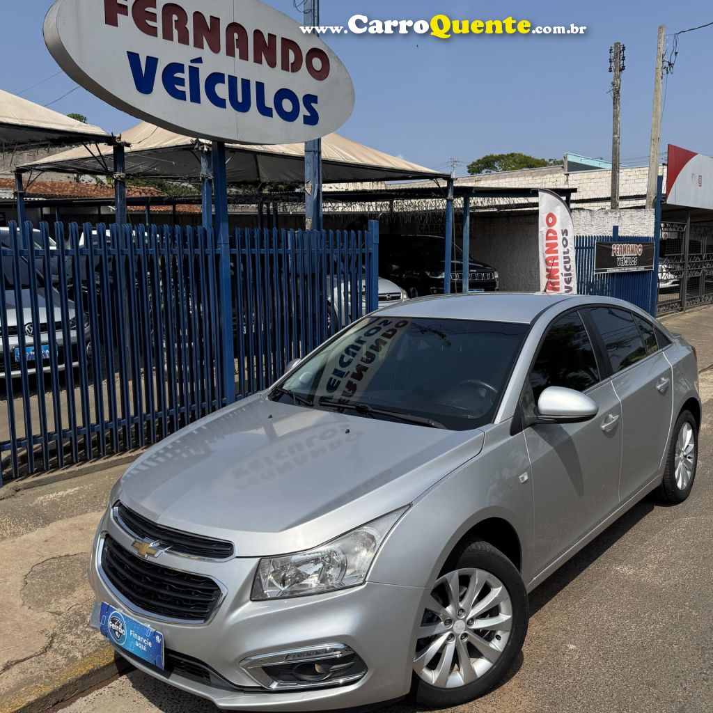 CHEVROLET   CRUZE LT 1.8 16V FLEXPOWER 4P AUT.   PRATA 2016 1.8 FLEX - Loja