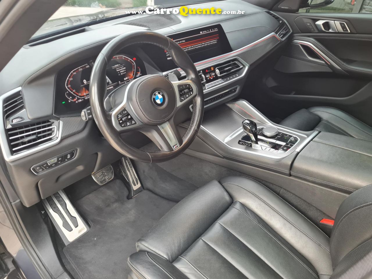 BMW   X6 XDRIVE 40I M SPORT 3.0 BI-TURBO   CINZA 2020 3.0 GASOLINA - Loja