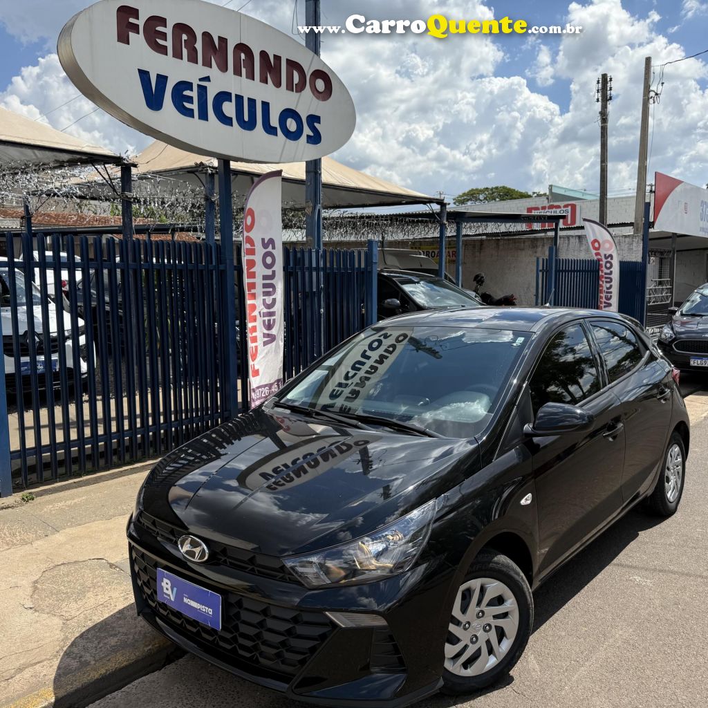 HYUNDAI   HB20 SENSE 1.0 FLEX 12V MEC.   PRETO 2024 1.0 FLEX - Loja