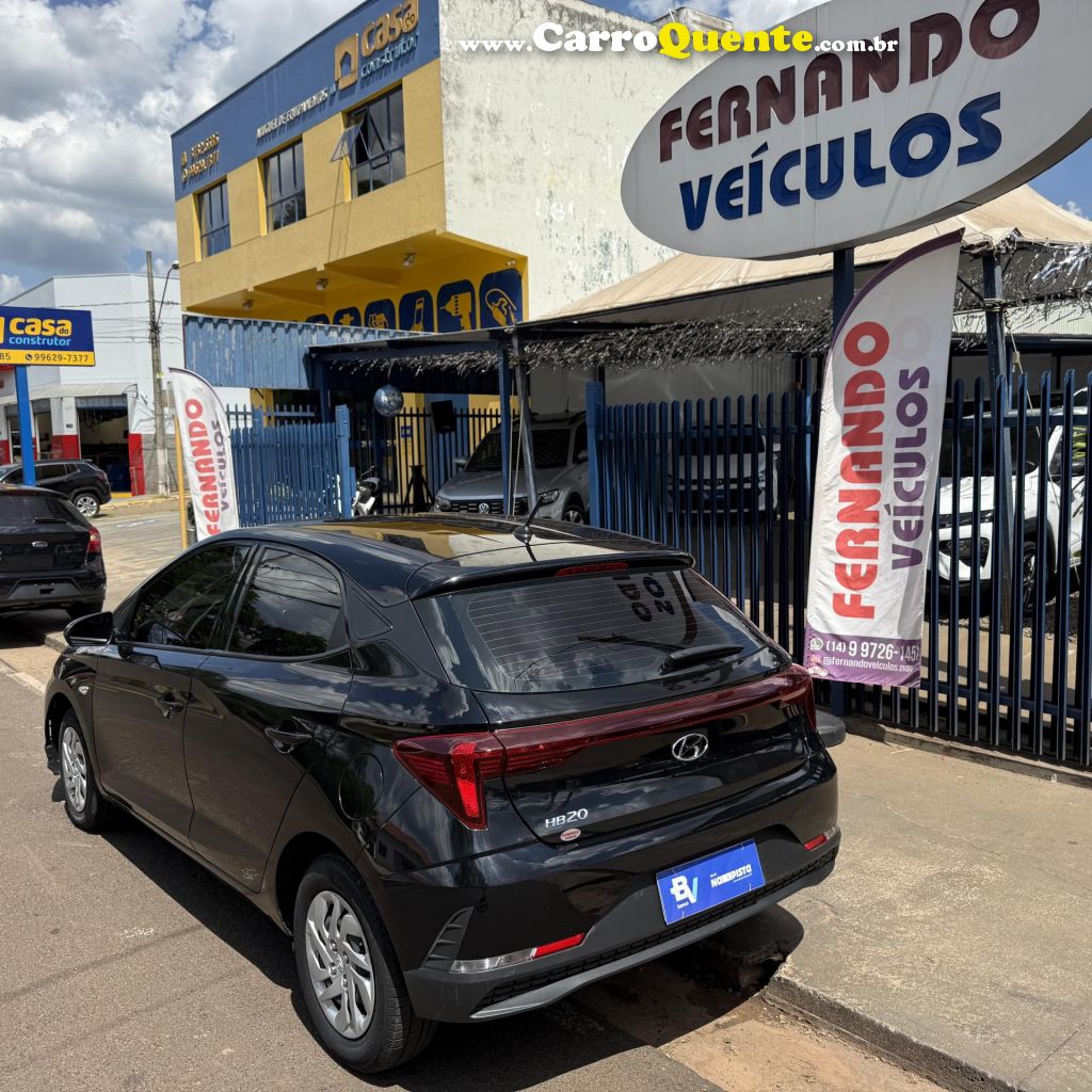 HYUNDAI   HB20 SENSE 1.0 FLEX 12V MEC.   PRETO 2024 1.0 FLEX - Loja