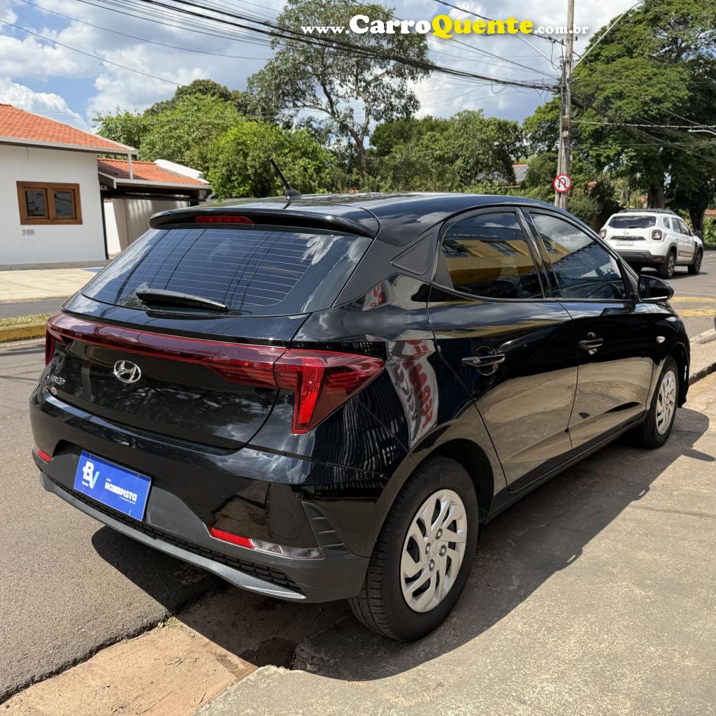 HYUNDAI   HB20 SENSE 1.0 FLEX 12V MEC.   PRETO 2024 1.0 FLEX - Loja