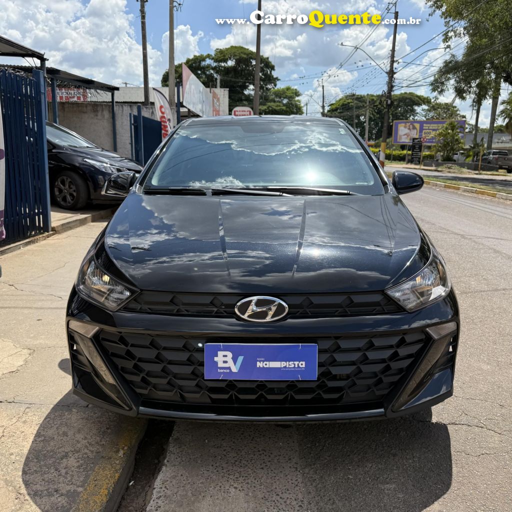 HYUNDAI   HB20 SENSE 1.0 FLEX 12V MEC.   PRETO 2024 1.0 FLEX - Loja