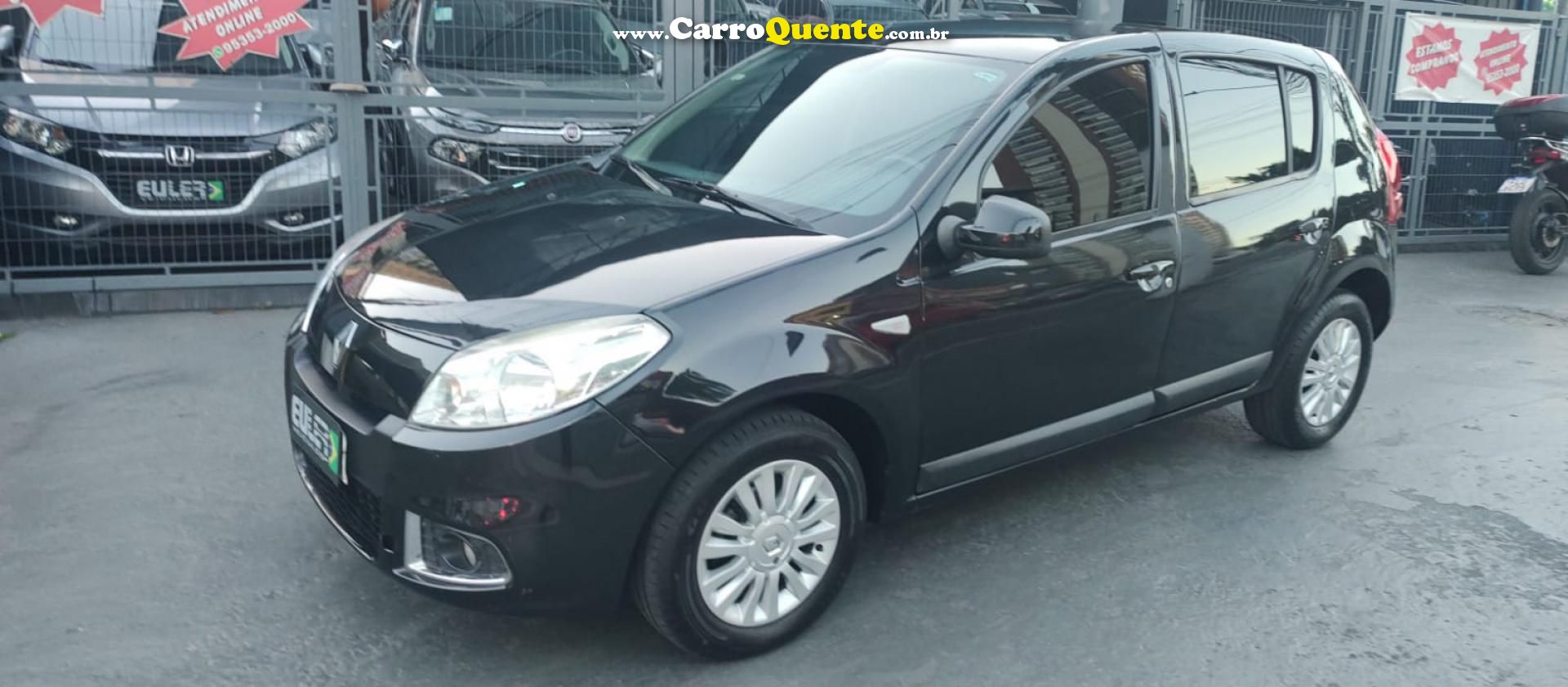 RENAULT   SANDERO PRIVILÈGE HI-FLEX 1.6 16V 5P AUT   PRETO 2013 1.6 FLEX - Loja