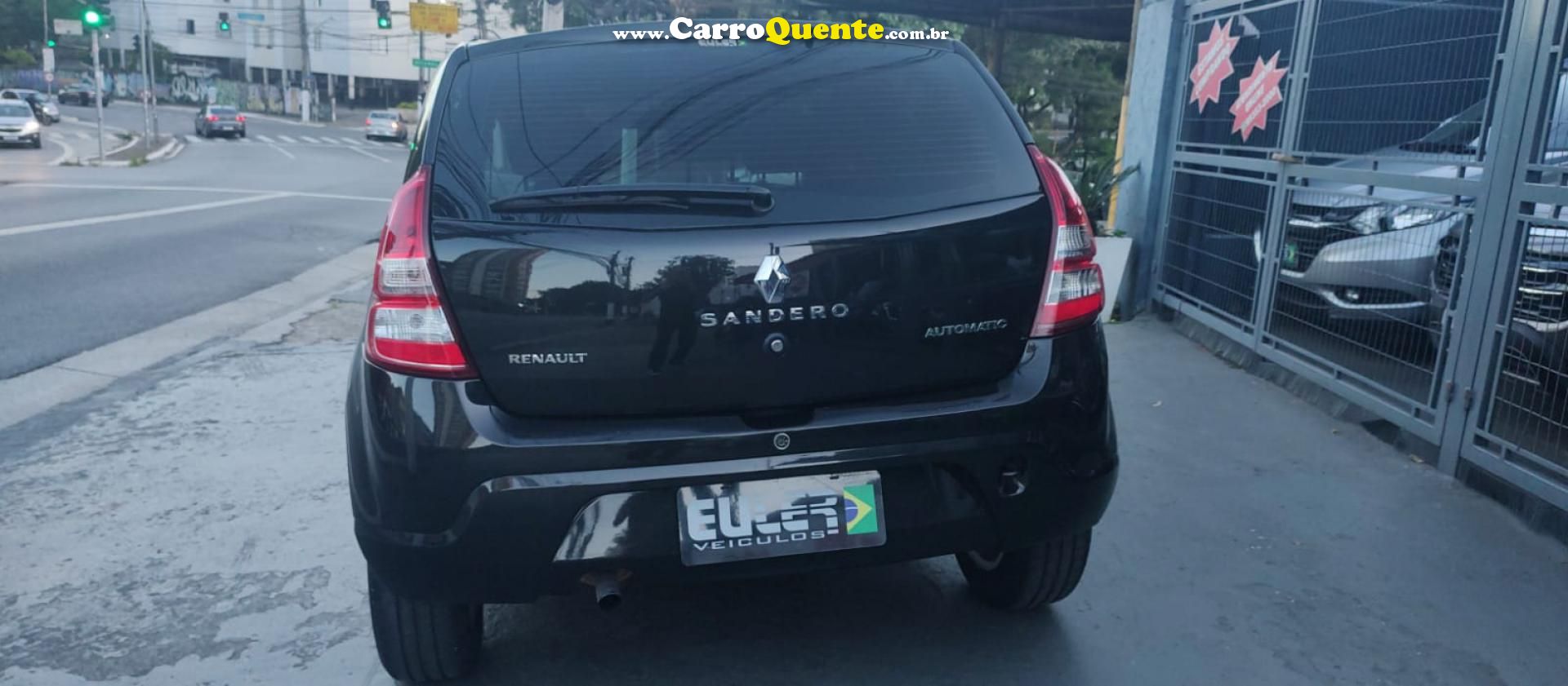 RENAULT   SANDERO PRIVILÈGE HI-FLEX 1.6 16V 5P AUT   PRETO 2013 1.6 FLEX - Loja