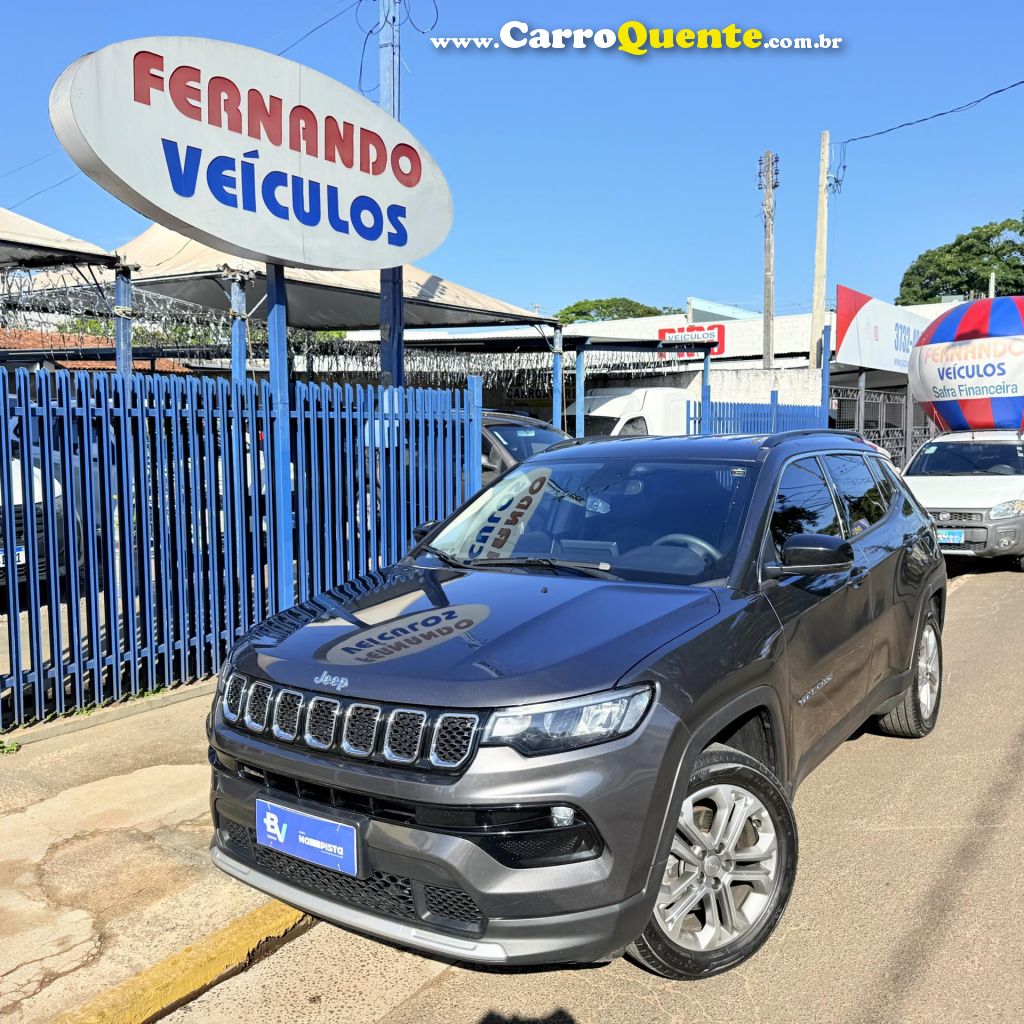 JEEP   COMPASS LONG. T270 1.3 TB 4X2 FLEX AUT.   CINZA 2022 1.3 FLEX - Loja