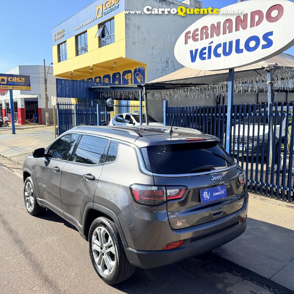 JEEP   COMPASS LONG. T270 1.3 TB 4X2 FLEX AUT.   CINZA 2022 1.3 FLEX - Loja