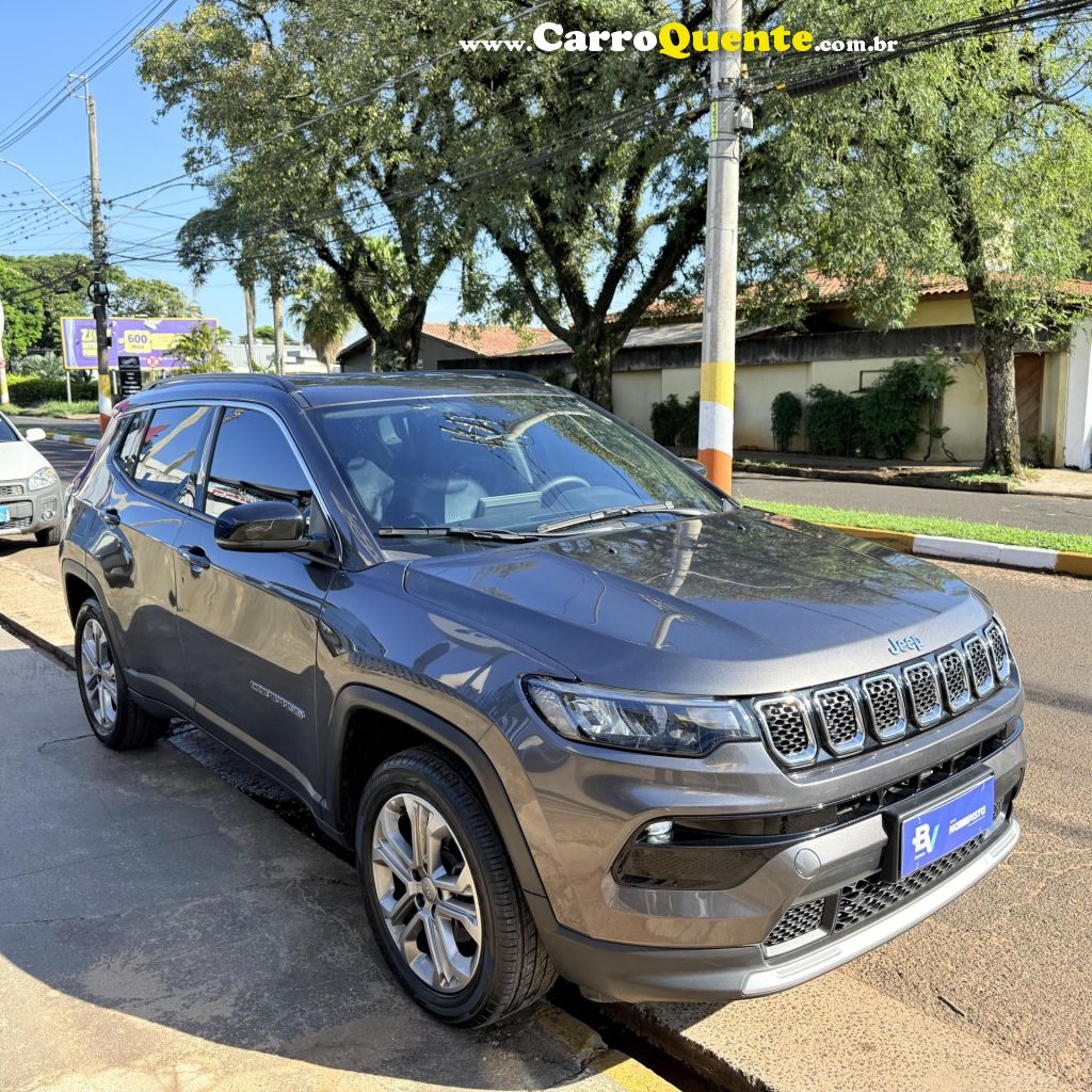 JEEP   COMPASS LONG. T270 1.3 TB 4X2 FLEX AUT.   CINZA 2022 1.3 FLEX - Loja