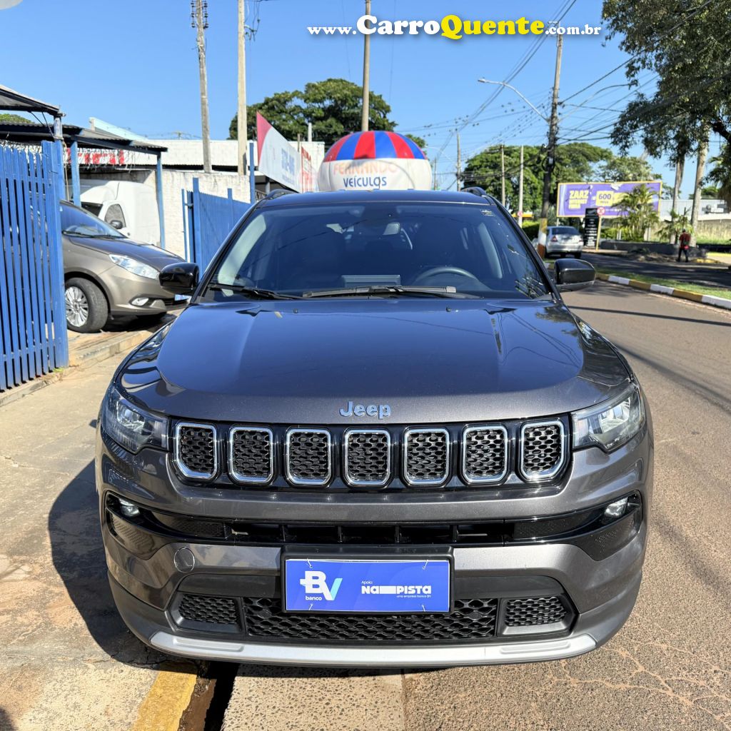 JEEP   COMPASS LONG. T270 1.3 TB 4X2 FLEX AUT.   CINZA 2022 1.3 FLEX - Loja