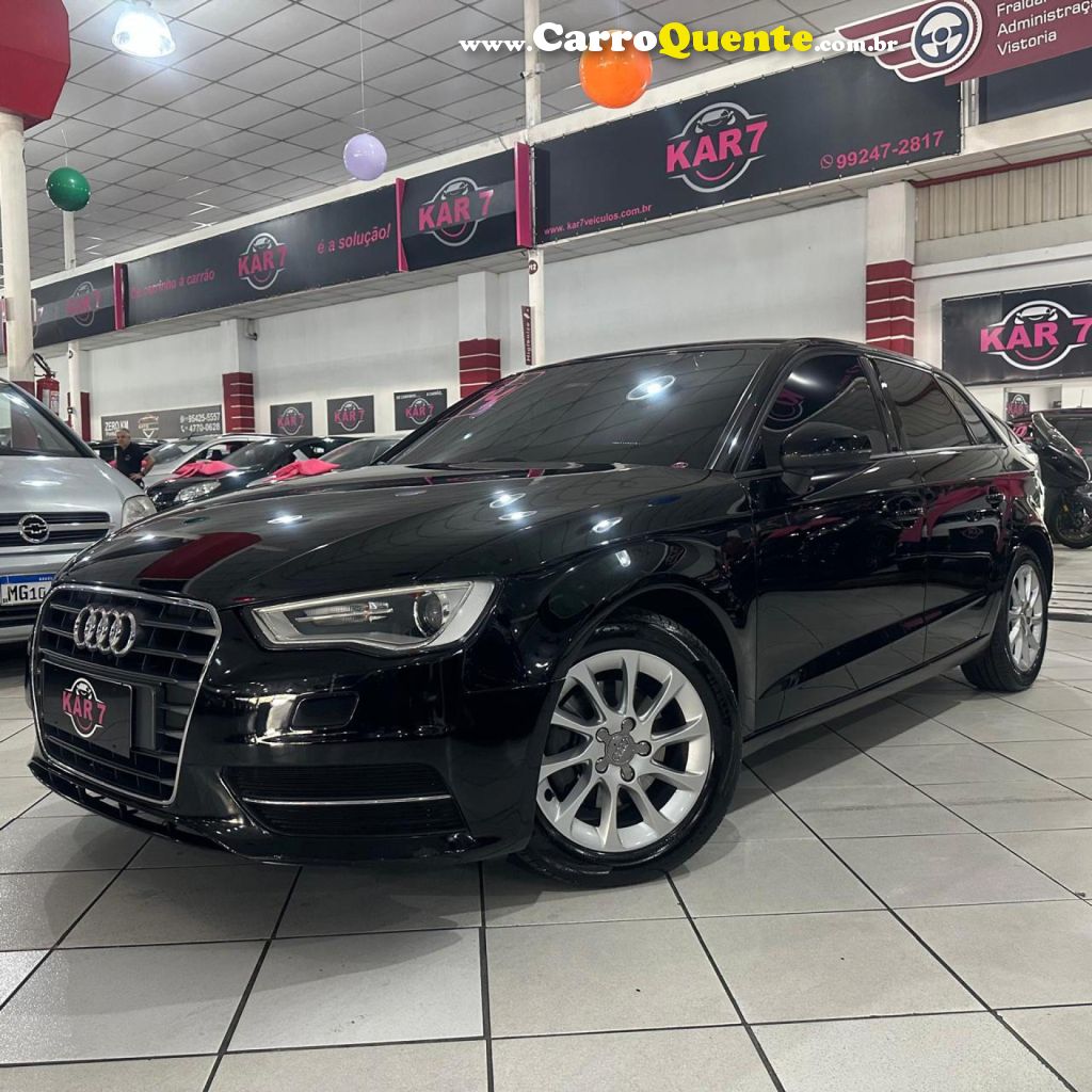 AUDI   A3 SPORTBACK 1.4 TFSI S-TRONIC   PRETO 2014 1.4 GASOLINA - Loja