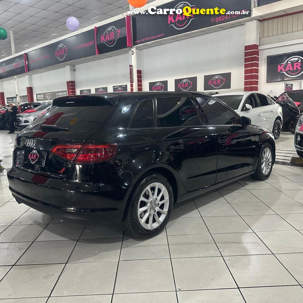 AUDI   A3 SPORTBACK 1.4 TFSI S-TRONIC   PRETO 2014 1.4 GASOLINA - Loja