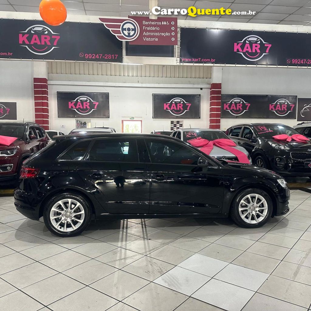 AUDI   A3 SPORTBACK 1.4 TFSI S-TRONIC   PRETO 2014 1.4 GASOLINA - Loja