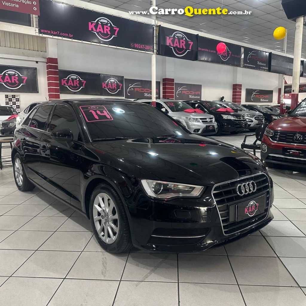 AUDI   A3 SPORTBACK 1.4 TFSI S-TRONIC   PRETO 2014 1.4 GASOLINA - Loja