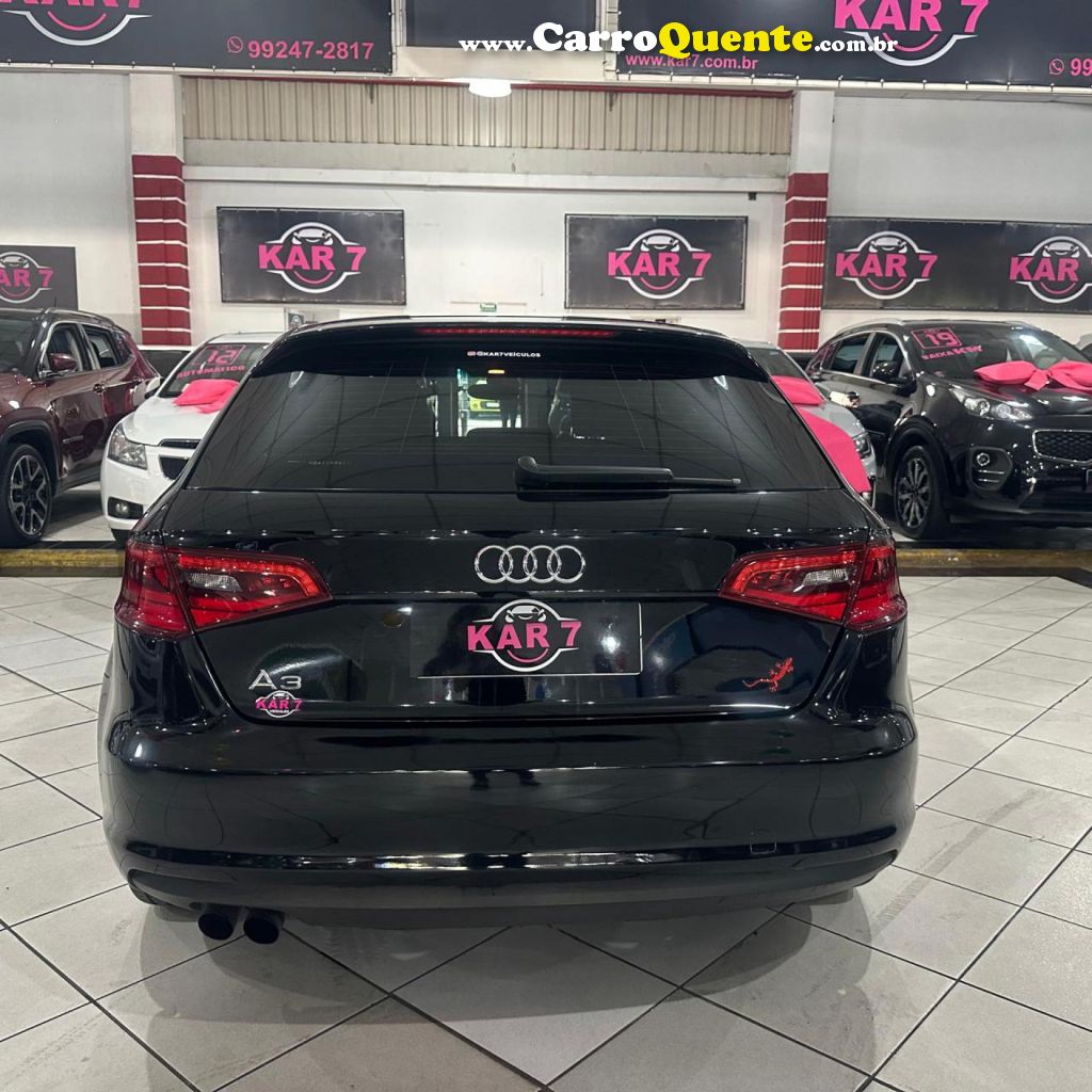 AUDI   A3 SPORTBACK 1.4 TFSI S-TRONIC   PRETO 2014 1.4 GASOLINA - Loja