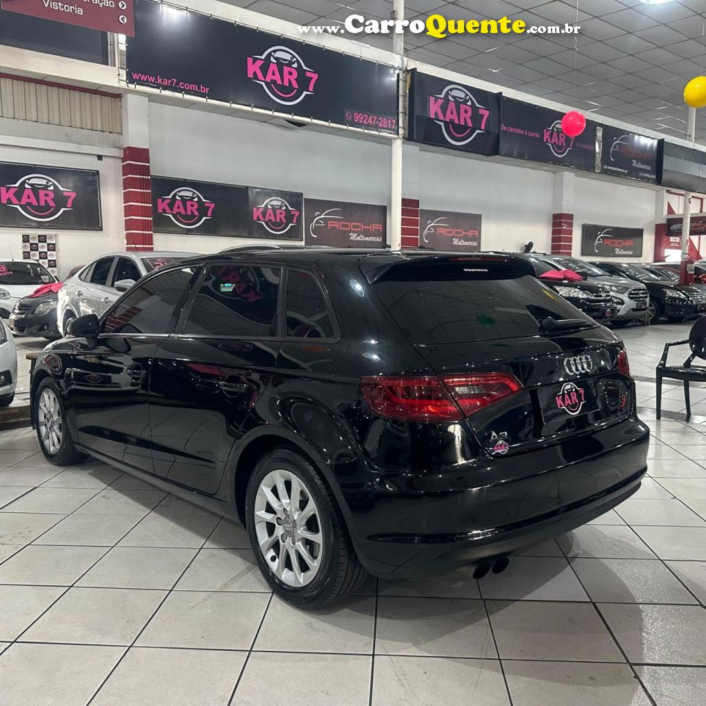 AUDI   A3 SPORTBACK 1.4 TFSI S-TRONIC   PRETO 2014 1.4 GASOLINA - Loja