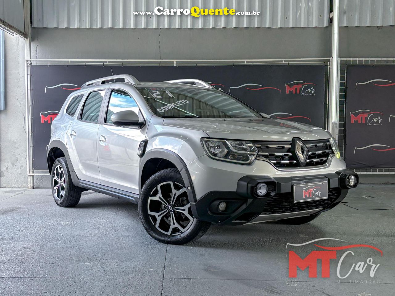 RENAULT   DUSTER ICONIC 1.6 16V FLEX AUT.   PRATA 2021 1.6 FLEX - Loja