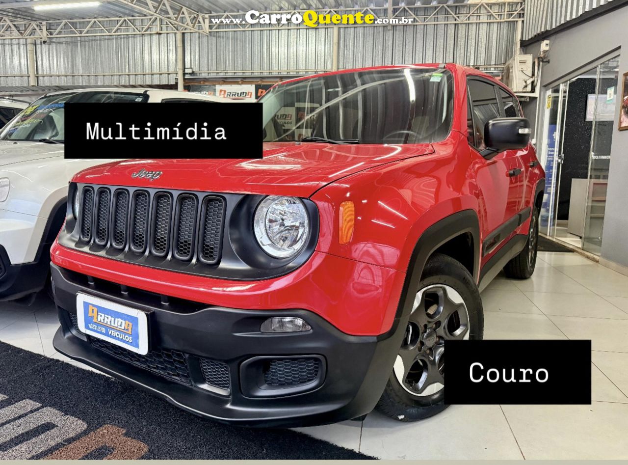 JEEP   RENEGADE1.8 4X2 FLEX 16V AUT.   VERMELHO 2018 1.8 FLEX - Loja