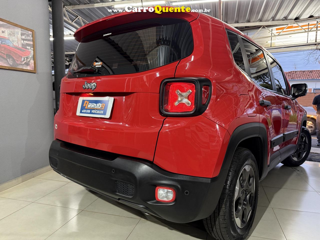 JEEP   RENEGADE1.8 4X2 FLEX 16V AUT.   VERMELHO 2018 1.8 FLEX - Loja