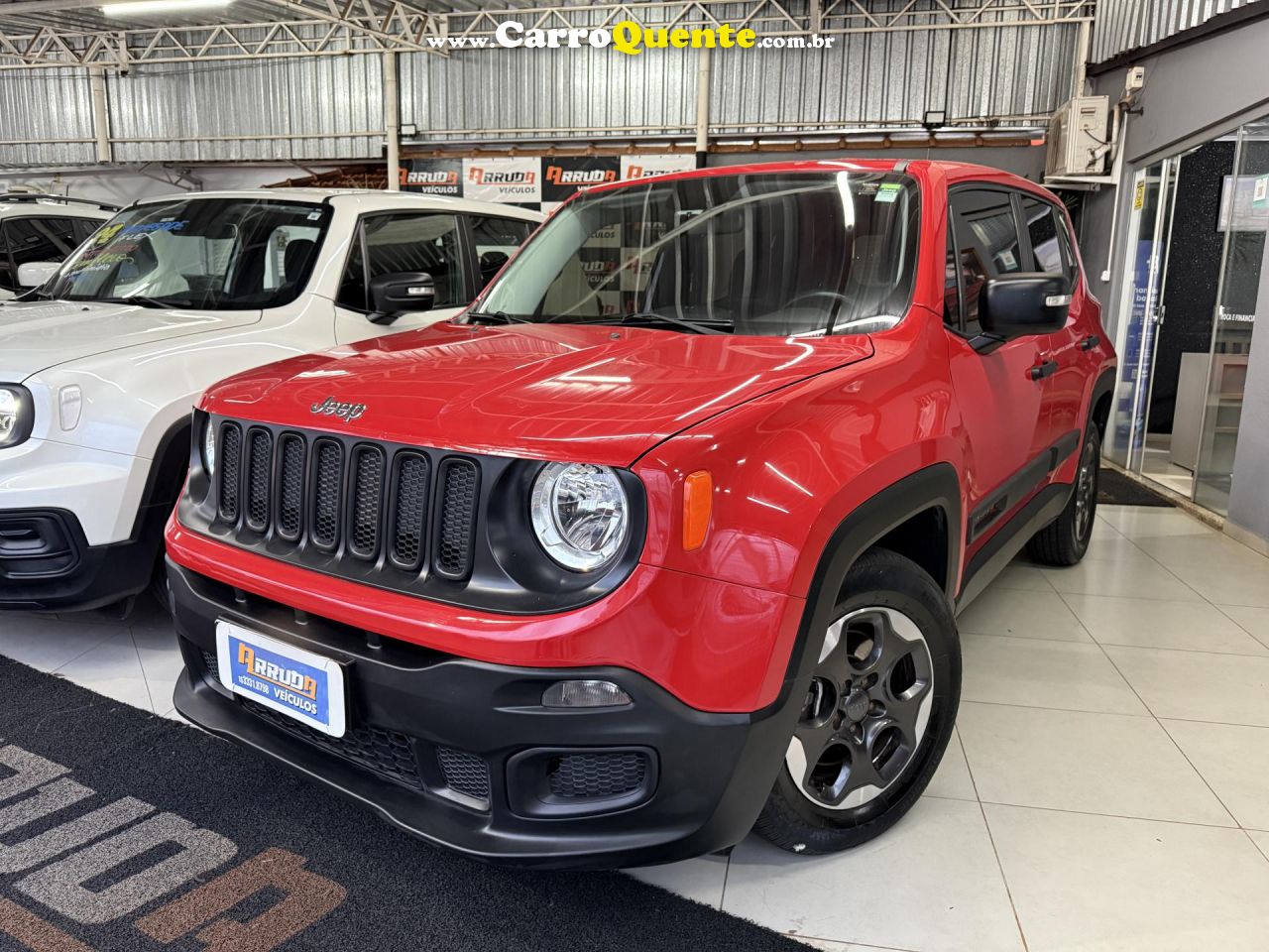 JEEP   RENEGADE1.8 4X2 FLEX 16V AUT.   VERMELHO 2018 1.8 FLEX - Loja