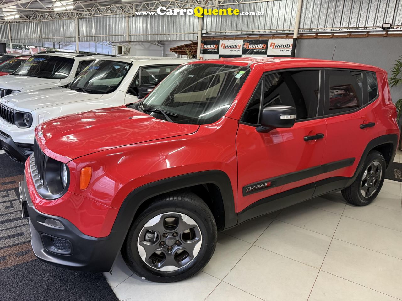 JEEP   RENEGADE1.8 4X2 FLEX 16V AUT.   VERMELHO 2018 1.8 FLEX - Loja