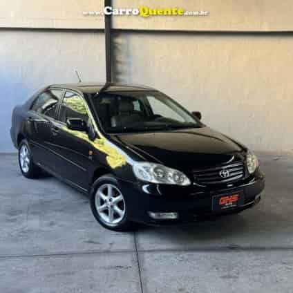 TOYOTA   COROLLA XEI 1.81.8 FLEX 16V AUT.   PRETO 2004 1.8 FLEX