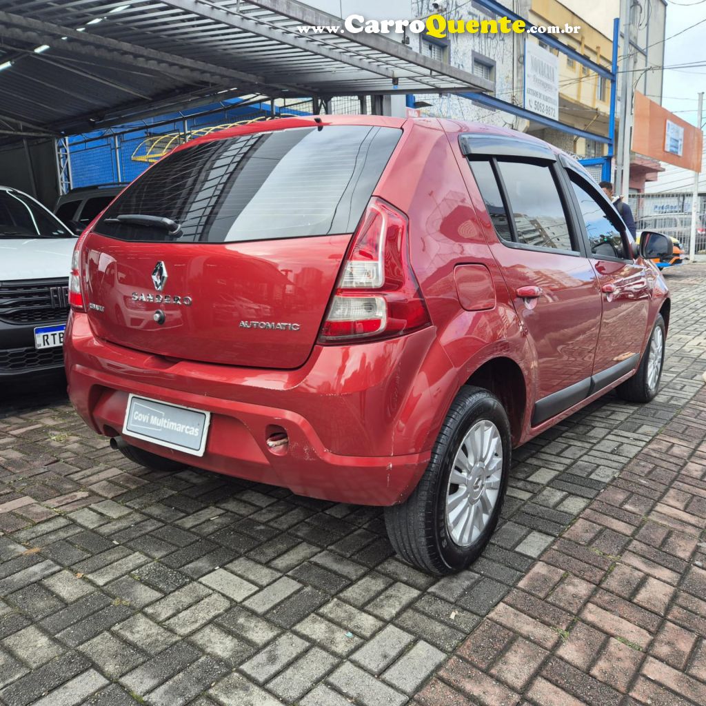 RENAULT   SANDERO PRIVILÈGE HI-FLEX 1.6 16V 5P AUT   VERMELHO 2013 1.6 FLEX - Loja