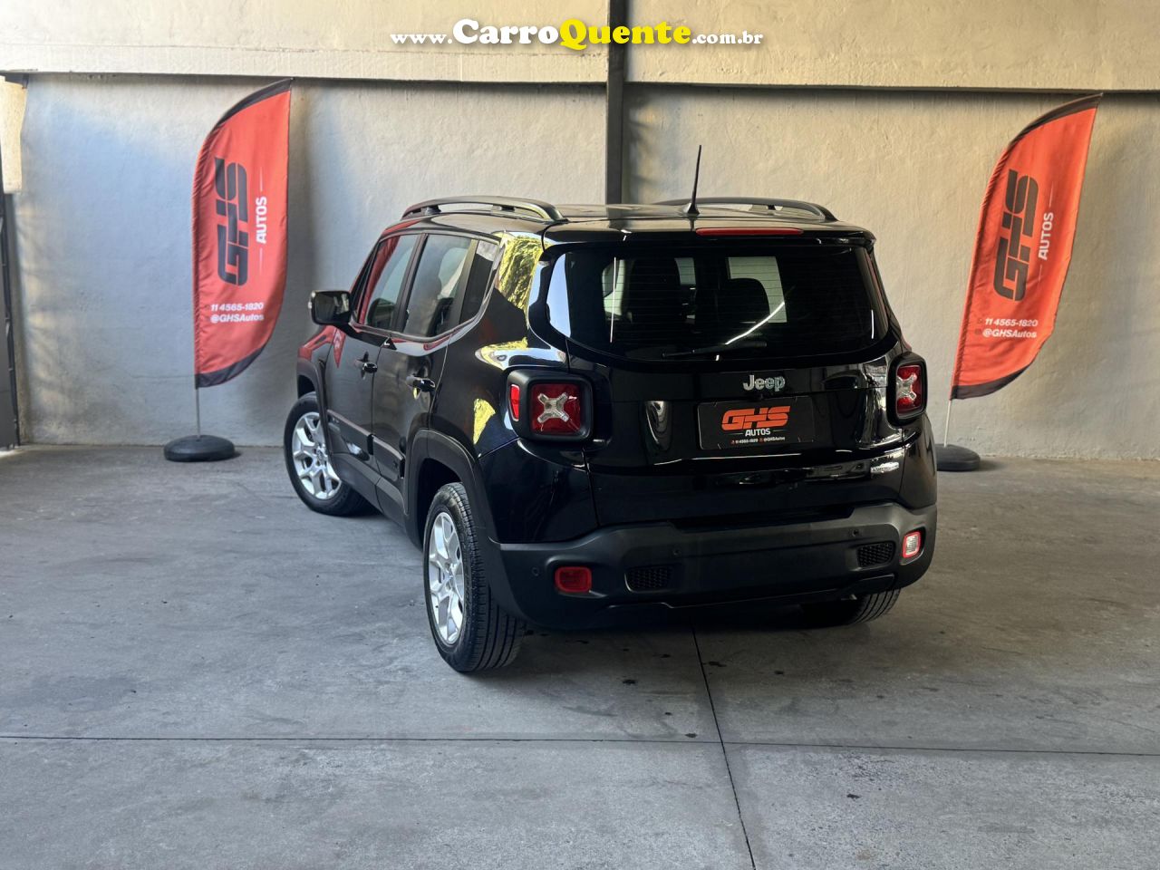 JEEP   RENEGADE LONGITUDE 1.8 4X2 FLEX 16V AUT.   PRETO 2014 1.8 FLEX - Loja