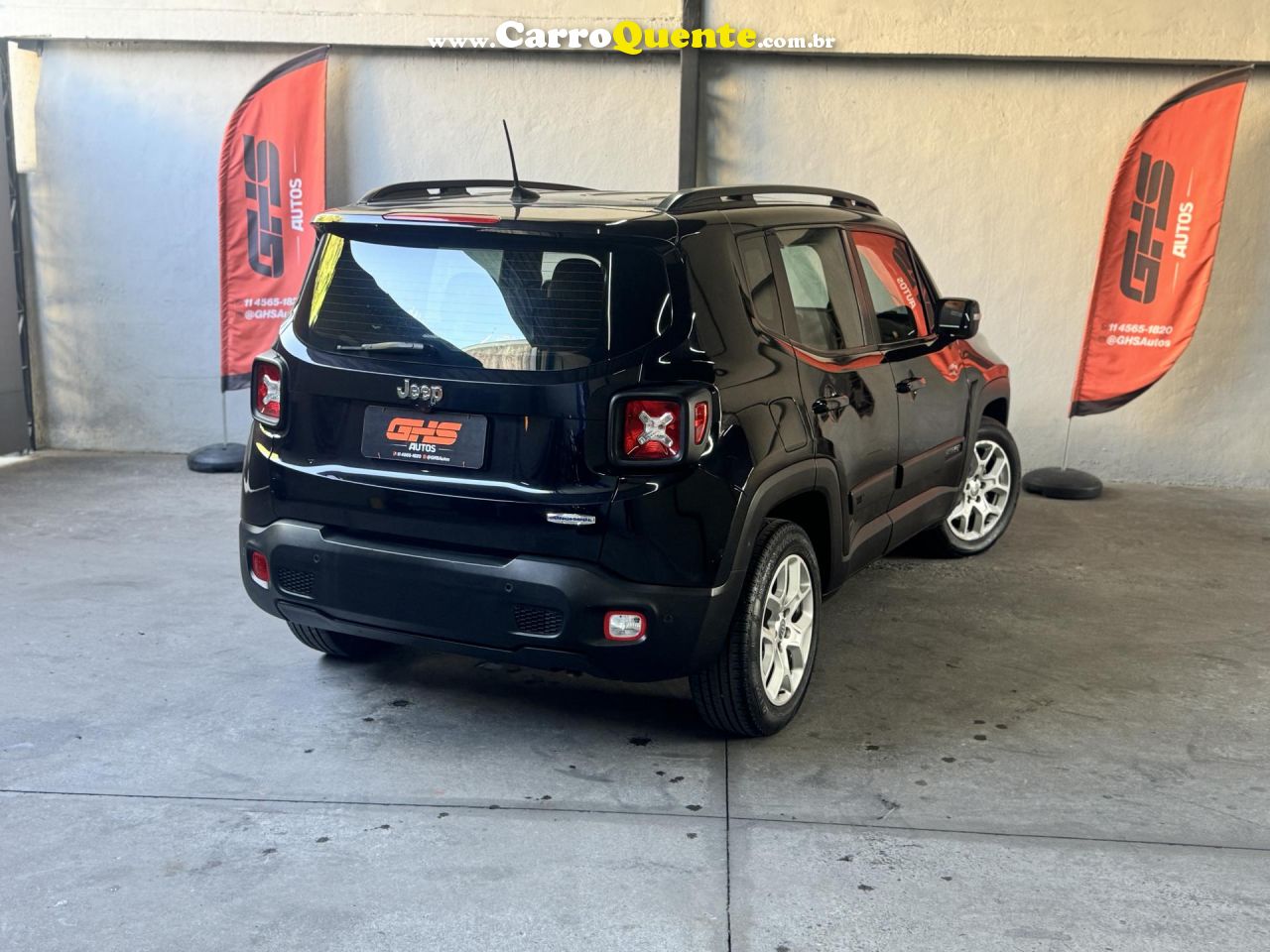 JEEP   RENEGADE LONGITUDE 1.8 4X2 FLEX 16V AUT.   PRETO 2014 1.8 FLEX - Loja