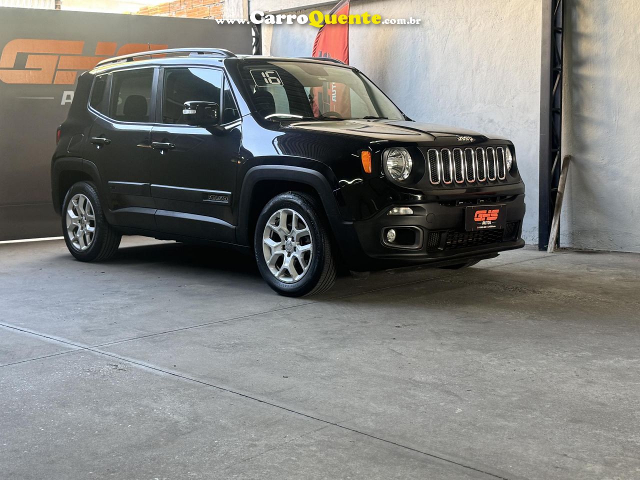 JEEP   RENEGADE LONGITUDE 1.8 4X2 FLEX 16V AUT.   PRETO 2014 1.8 FLEX - Loja