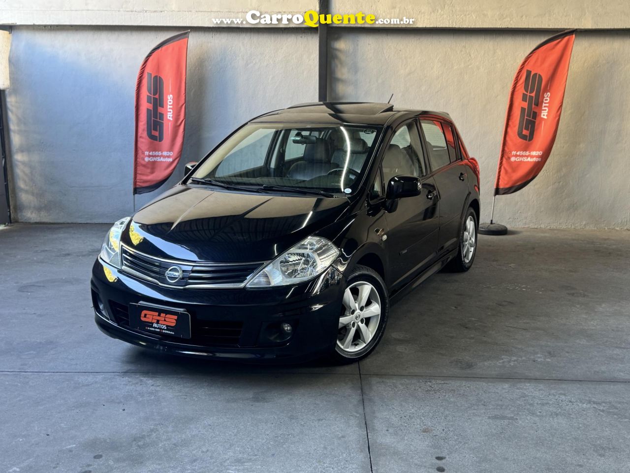 NISSAN   TIIDA SL 1.81.8 FLEX 16V AUT.   PRETO 2012 1.8 FLEX - Loja