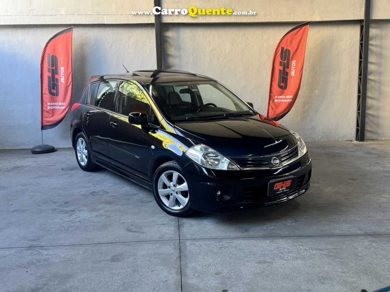 NISSAN   TIIDA SL 1.81.8 FLEX 16V AUT.   PRETO 2012 1.8 FLEX - Loja